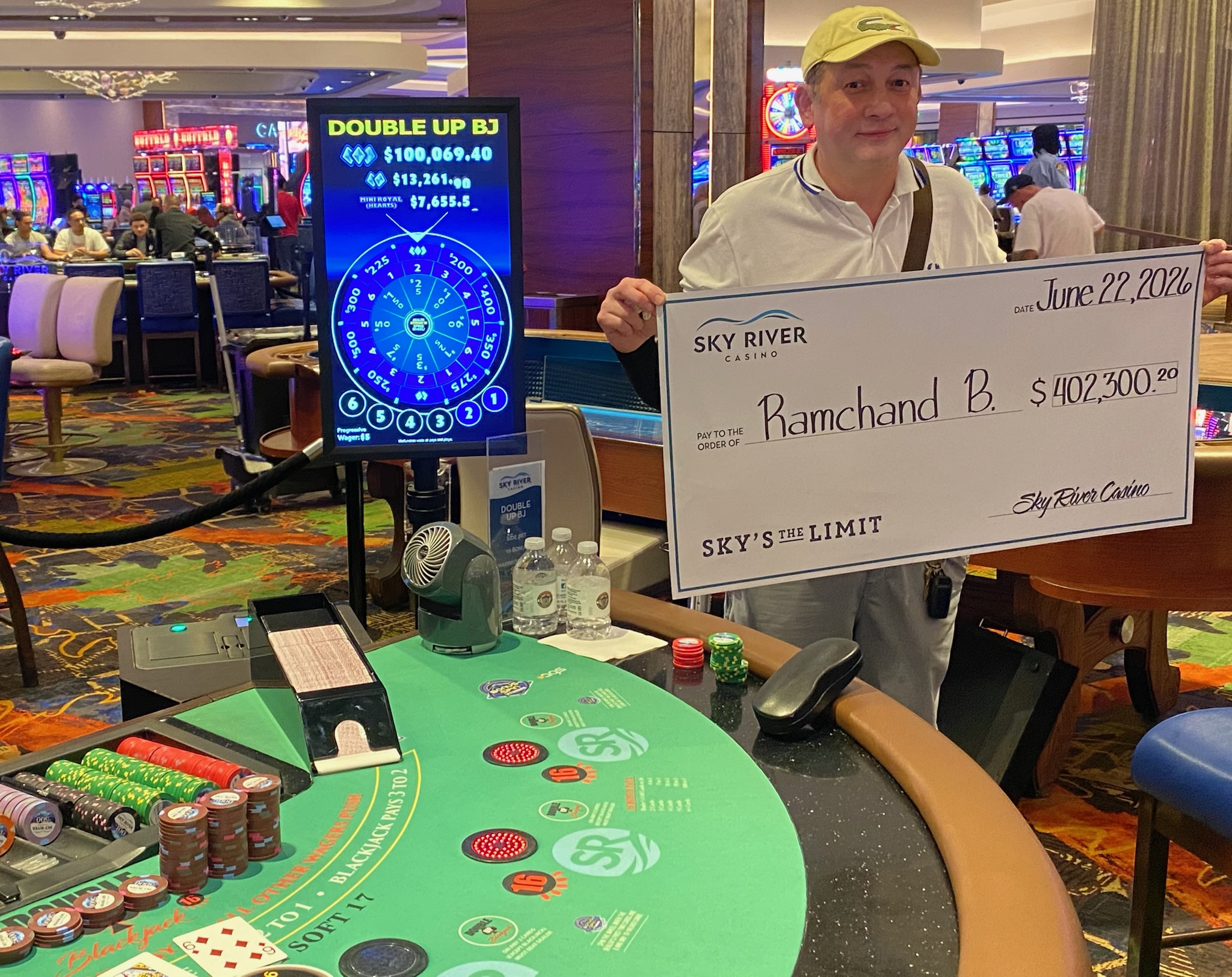 After Local Elk Grove Resident Wins $400k Jackpot, Sky River Reaches $4.6 Million In Table Games Jackpots This Year