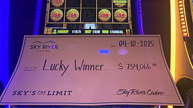 Sky River Casino Announces a Lucky Lodi Resident Spins and Wins a Massive $754K Mega Jackpot